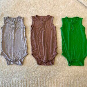 Lot of 3 - Kyte Baby Sleeveless Bodysuits - Size 12-18M (2) and 18-24M (1)